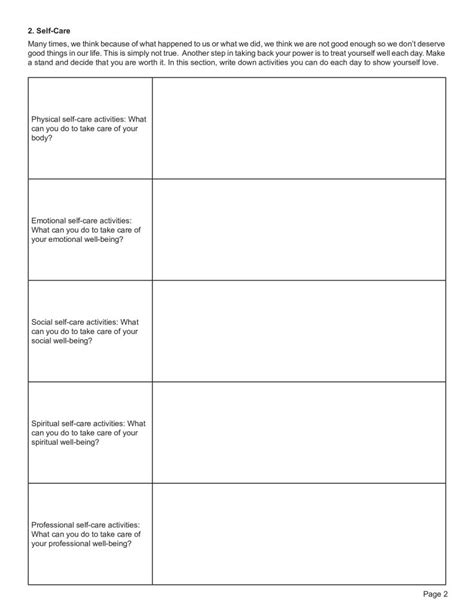 Self Forgiveness Worksheet Editable Fillable Printable PDF