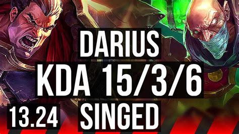 Darius Vs Singed Top 1800 Games 7 Solo Kills Legendary 1536