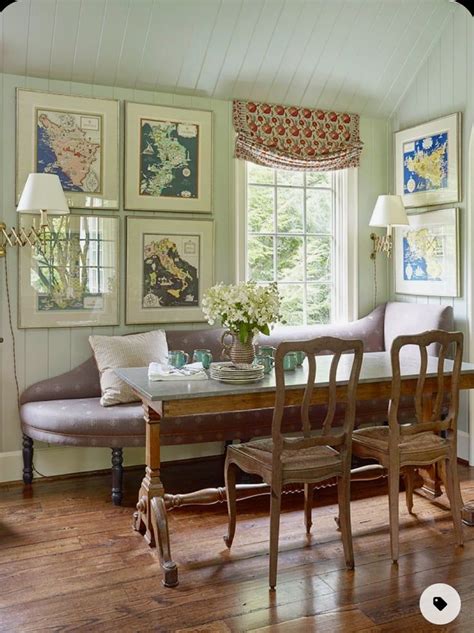 Pin By Dixie Fisher On Banquettes Cottage Style Dining Room Dining