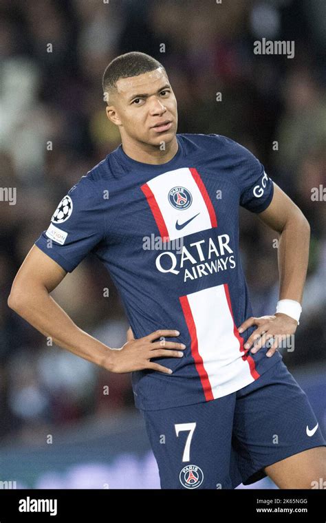 Kilian Mbappe Of Paris Saint Germain In Action During The Champions