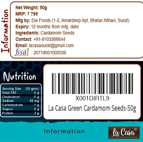 Premium Green Cardamom Seeds Elaichi Dana La Casa