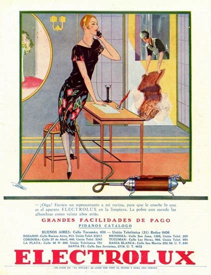 Electrolux Vacuum Cleaners Buenos Aires Mad Men Art Vintage Ad Art