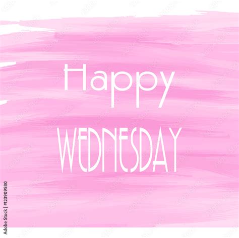 Happy Wednesday pink watercolor background Stock Vector | Adobe Stock