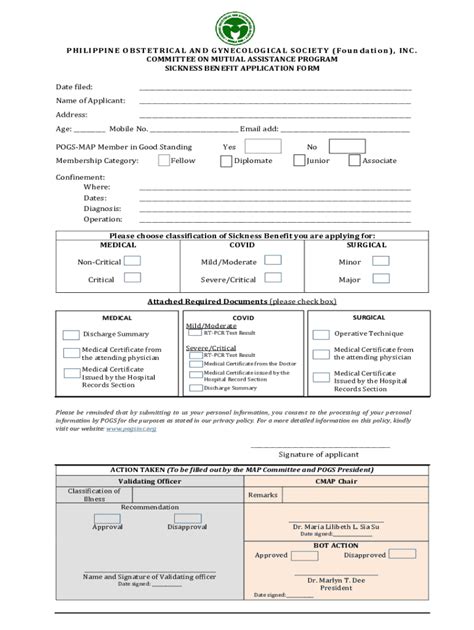 Fillable Online Application Form Sickness Benefit Fax Email