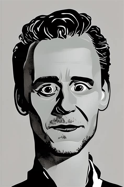 Retrato Vectorial De Tom Hiddleston Loki · Creative Fabrica