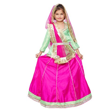 Mythological Costume Girls Radha Rani Fancy Dress In Purple, 49% OFF