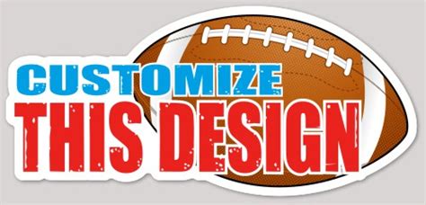 Die Cut Sticker With Large Football Makestickers