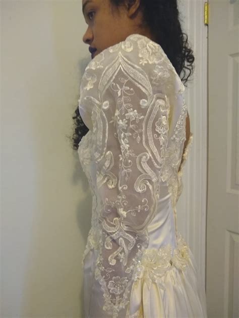 Vintage, High Neck, Long Sleeve, Wedding Dress - Etsy