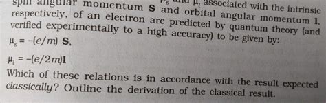 [answered] S Spin Angular Momentum S And Orbital Angular Momentum 1 Kunduz