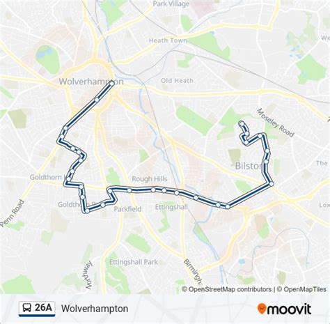 A Route Schedules Stops Maps Wolverhampton Updated