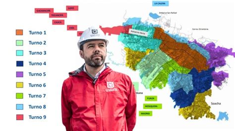 Mapa del racionamiento de agua en Bogotá los barrios y conjuntos que