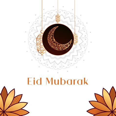 Eid Mubarak Moon Vector Art PNG Beautiful Moon Covered With Pattern