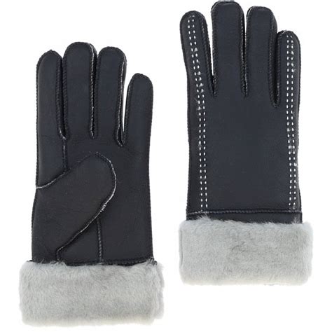 Womens Sheepskin Gloves Black Db 807