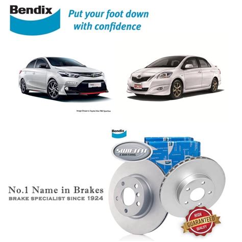 Bendix Swiftfit Br Front Disc Rotor Toyota Vios Ncp Ncp G S