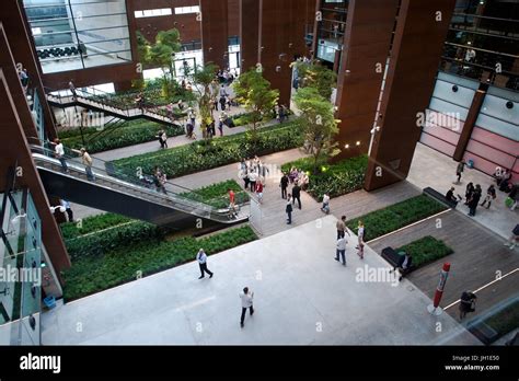 View From Above Of Winter Garden In European Solidarity Centre In