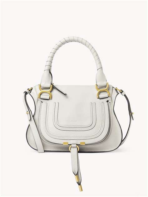 Chlo Small Marcie Bag In Grained Leather Chlo Uk