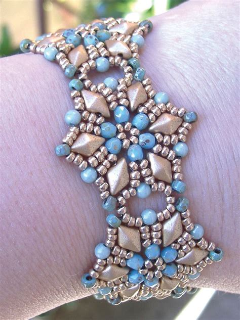 Starflower Bracelet Beaded Pattern Tutorial By Deb Roberti Digital