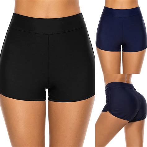 Women High Waisted Bikini Swim Pants Shorts Bottom Swimsuit Swimwear Bathing Fat Swim Shorts