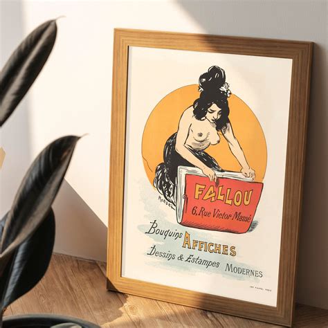 Naked Woman Vintage Poster Vintage Nude Illustration Nu Print Auguste Roedel Digital Art