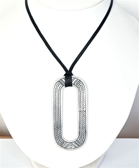 Hermes Silver Pendant Necklace