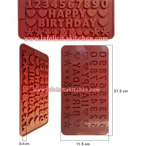 Jual CCS HAPPY BIRTHDAY NUMBER ANGKA ALPHABET HURUF CETAK SILIKON