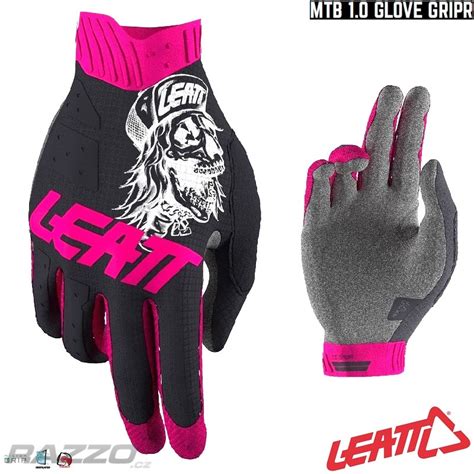 Rukavice Na Kolo Leatt MTB 1 0 GripR Glove 80s Skull 2021 Rukavice