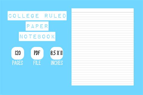 Kdp Interior College Ruled Paper Graphic By Cloudninegraphics