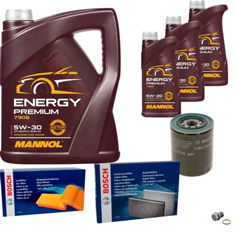 BOSCH INSPECTION SET 8 L Mannol Energy Premium 5W 30 Pour Mitsubishi