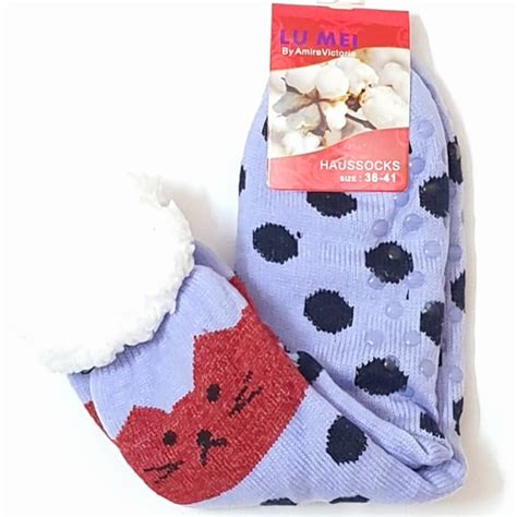 Warm Winter Socks with Fluffy Inner Lining of faux cotton