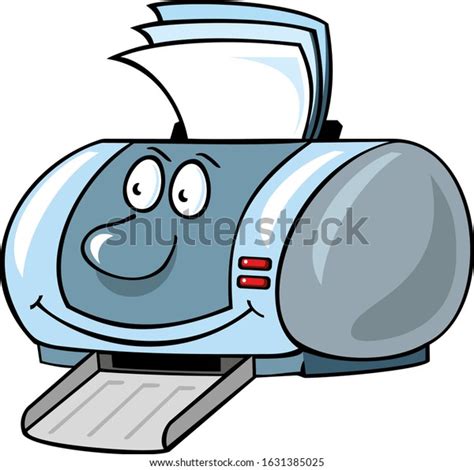 Funny Printer Cartoon Style Stock Vector Royalty Free 1631385025