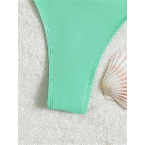 New Solid Color Bathing Suit Diamond Swimsuit Two Piece Thong Bikini