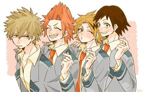 Boku No Hero Academia Katsuki Bakugou Kirishima Eijirou Kaminari Denki Hanta Sero