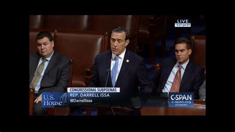 Rep Issa Speaks As House Passes His Subpoena Compliance Legislation