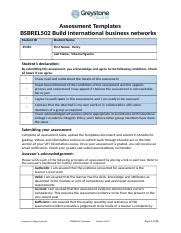 Bsbrel Assessment Templates V Oek Docx Docx Assessment