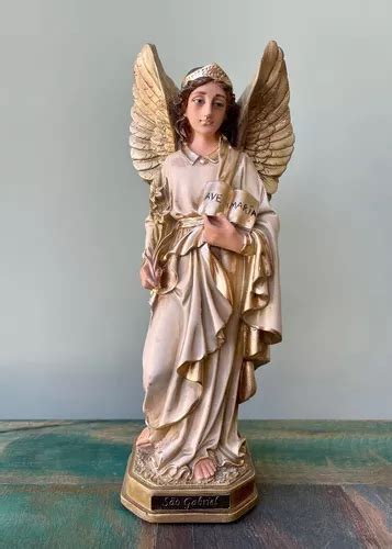 Imagem Anjo São Gabriel Arcanjo 30cm Resina Barroco