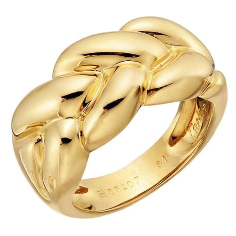 Braided Gold Ring 14k Yellow Gold Round Diamond Braided Channel Set