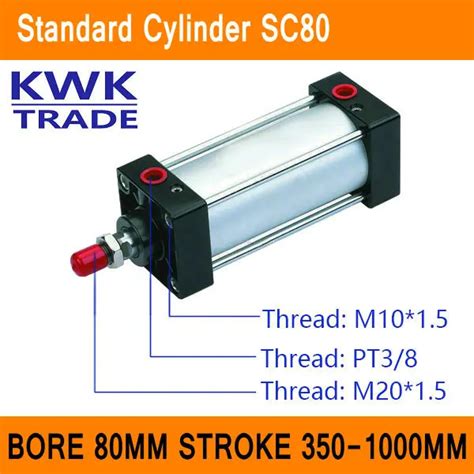 Sc80 Standard Air Cylinders Valve Ce Iso Bore 80mm Strock 350mm To