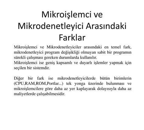 PPT 8051 MİKROKONTROLÖR AİLESİ PowerPoint Presentation free download