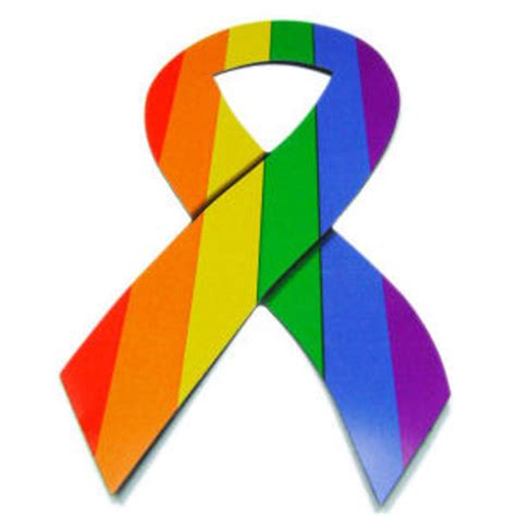 Rainbow Pride Lgbt Gay And Lesbian Ribbon Car Magnet W Bold Rainbow