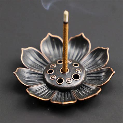 Pc High Quality Alloy Incense Burner Stick Holder Plate Buddhism Lotus