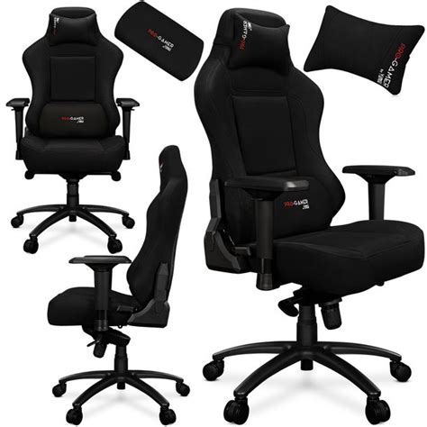 Fotel gamingowy PRO GAMER by Yumisu GORGON 2 0 materiałowy czarny ERLI pl