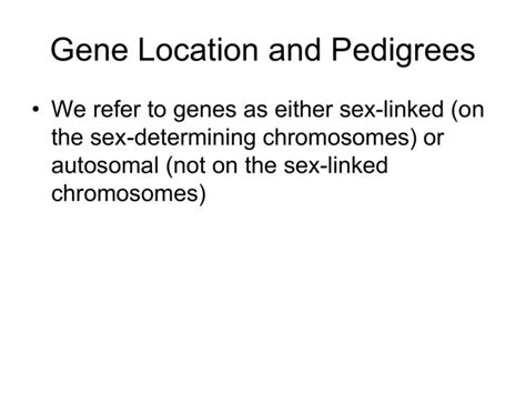 Sex Linked And Pedigree