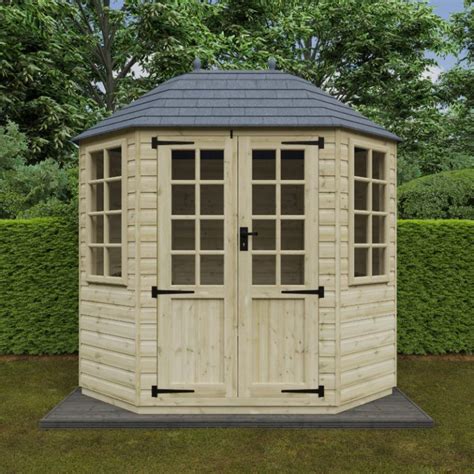 Redlands 8 X 6 Pressure Treated Octagonal Summer House My Garden