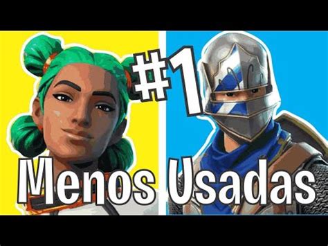 Las Skins Menos Usadas De Pases De Batalla En Fortnite Youtube