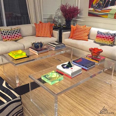 Mesa De Centro De Acrílico Modernas E Lindas Para Decorar Decoração