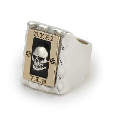 The Great Frog D F F L Skull Ring Handmade In London From Hallmarked