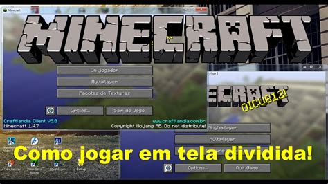 Tutorial Minecraft Como Jogar Em Tela Dividida Youtube