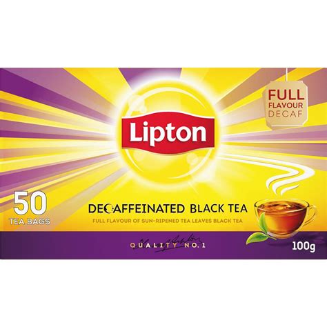 Lipton Black Tea Decaffeinated 50 Pack Woolworths