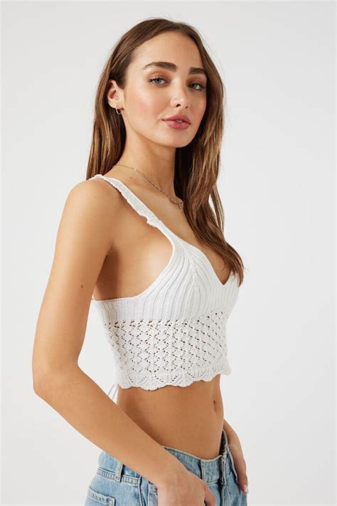 Crochet Lace Up Crop Top