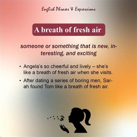 English Idioms Phrases A Breath Of Fresh Air Idioms And Phrases